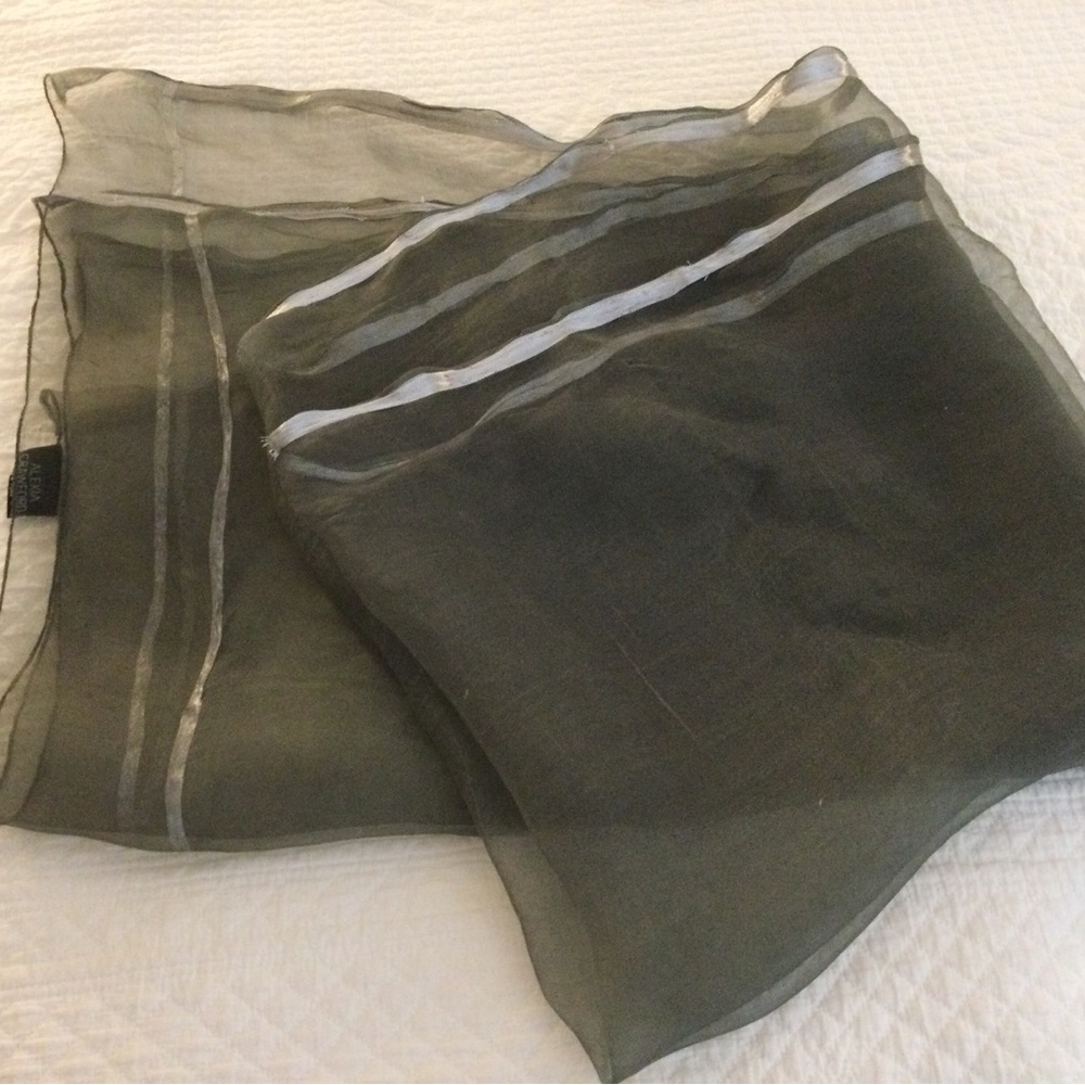Alexia Crawford Green Silk Scarf/Wrap